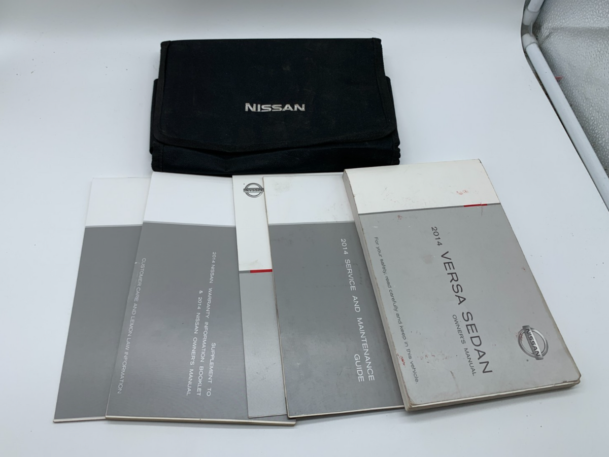 2014 Nissan Versa Sedan Owners Manual Set with Case OEM B02B16008