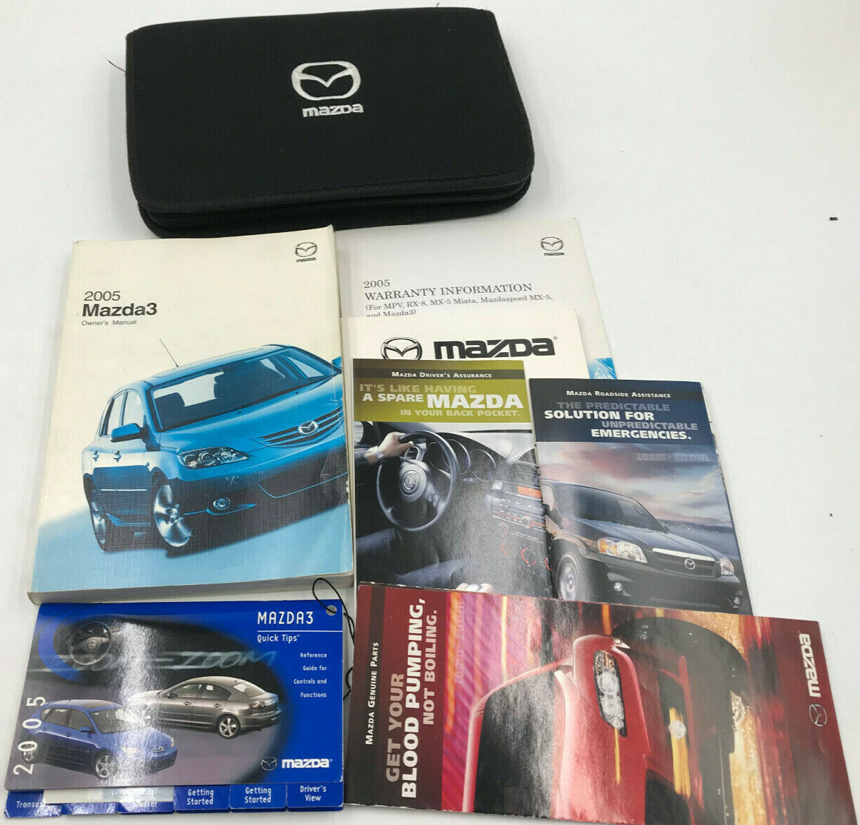 2005 Mazda 3 Owners Manual Set with Case OEM B01B48041