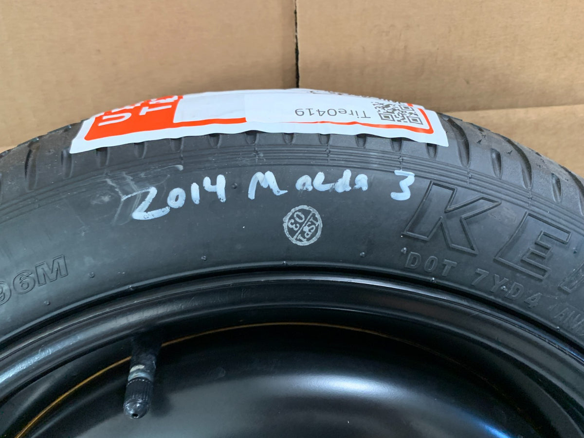 2014-2018 Mazda 3 Mazda3 16" Spare Tire Compact Donut T125/70D16