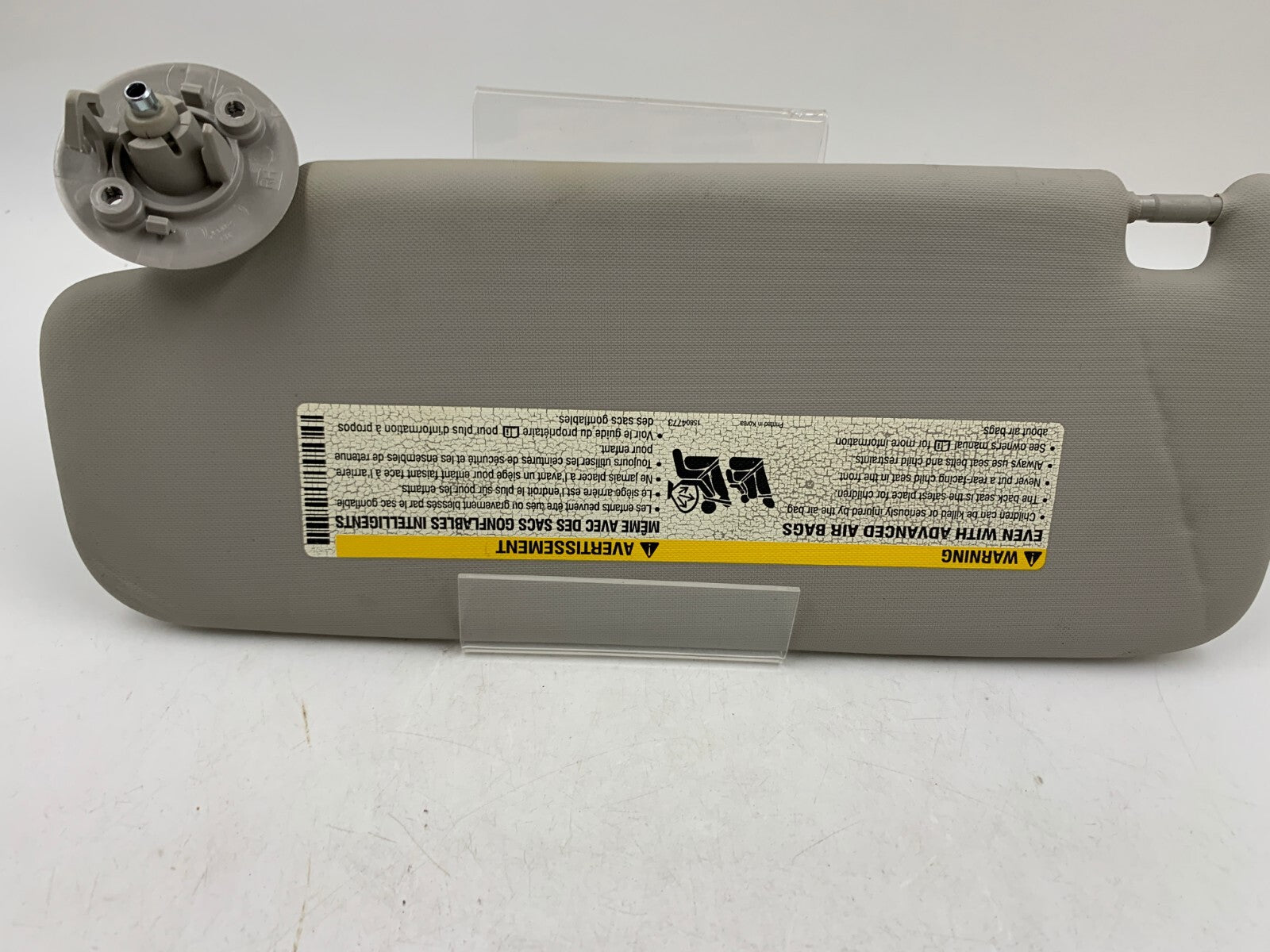 2012-2019 Chevrolet Sonic Passenger Sun Visor Gray Illuminated OEM D04B56002