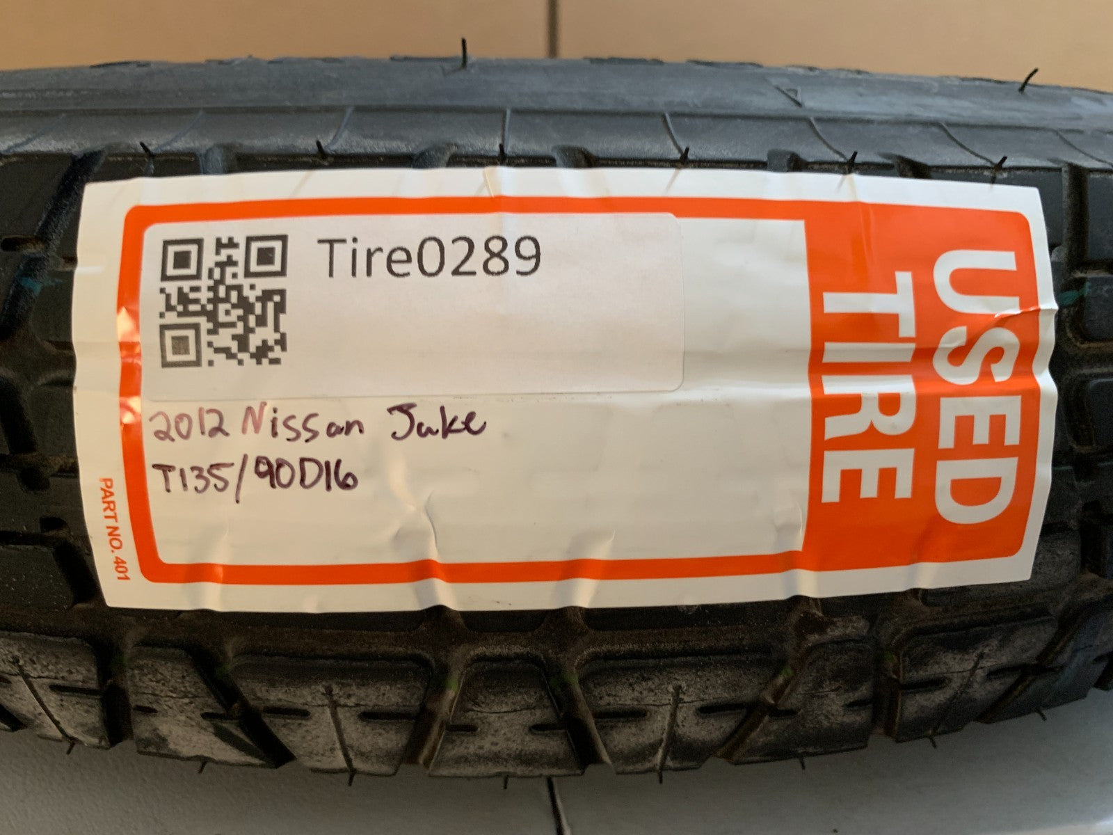 2011-2017 Nissan Juke 16" Spare Tire Wheel Compact Donut T135/90D16