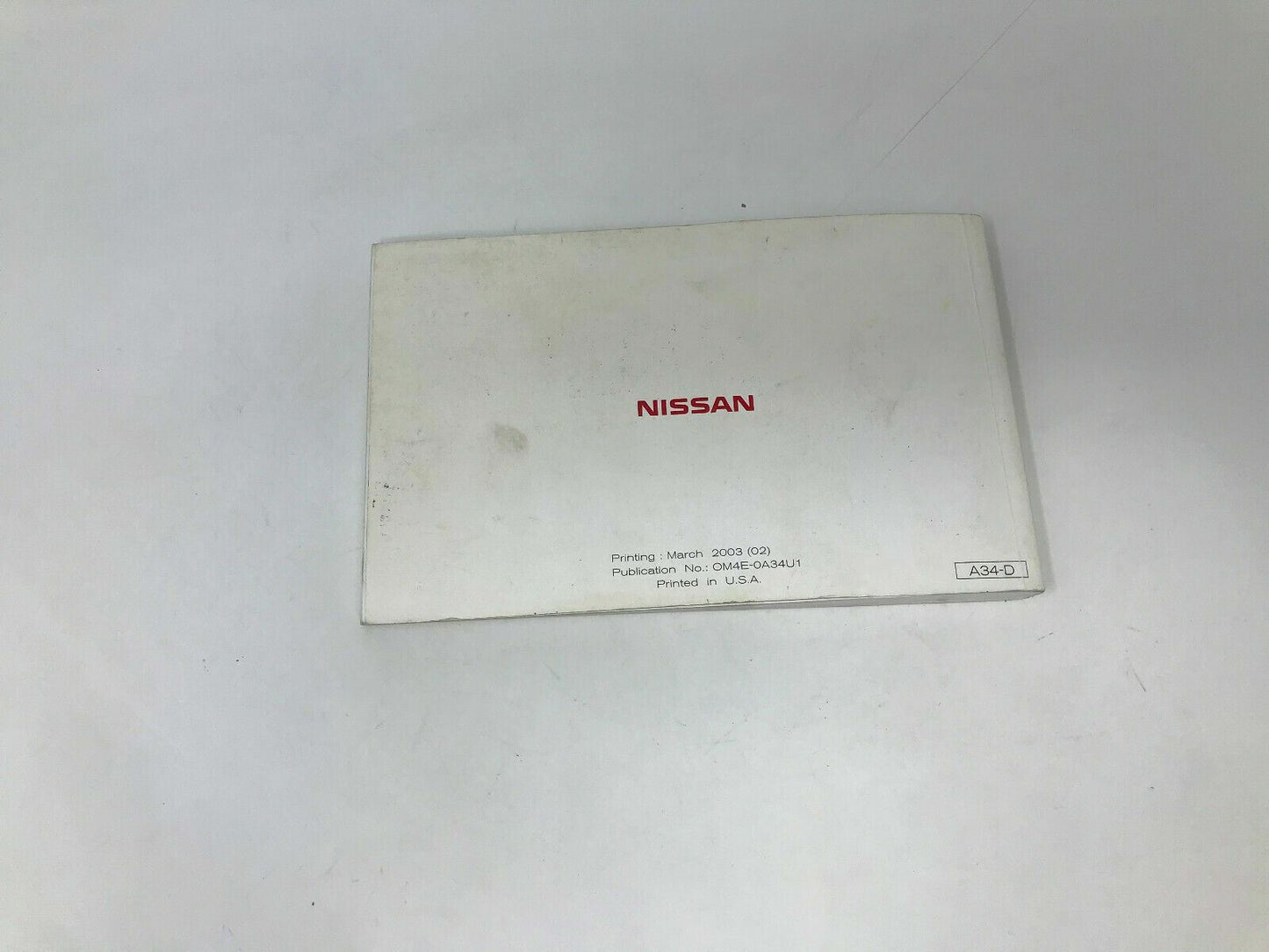 2004 Nissan Maxima Owners Manual OEM A01B52084