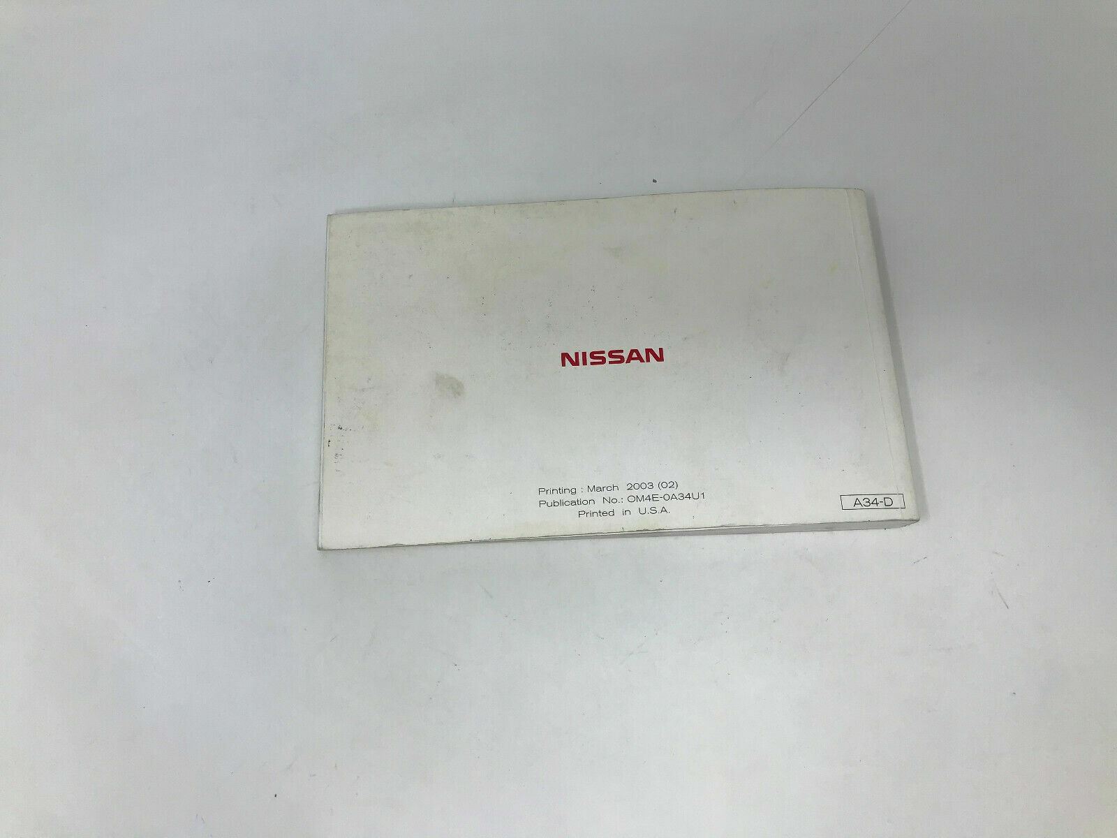 2004 Nissan Maxima Owners Manual OEM A01B52084
