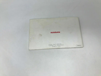 2004 Nissan Maxima Owners Manual OEM A01B52084
