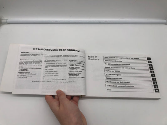 2003 Nissan Altima Owners Manual OEM D01B42007