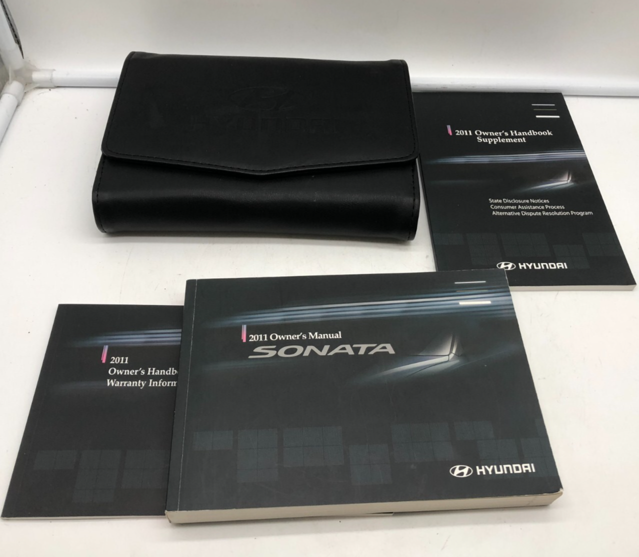 2011 Hyundai Sonata Owners Manual Set with Case OEM A01B26006