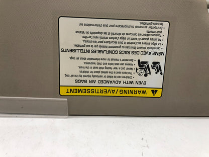 2017-2018 Kia Forte Passenger Sun Visor Gray OEM C03B45060
