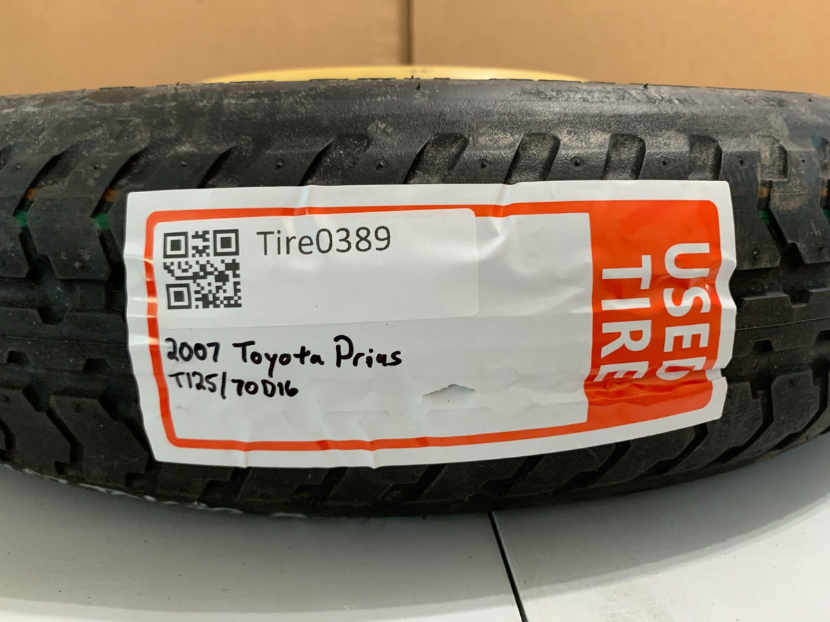 2004-2011 Toyota Prius 16" Spare Tire Compact Donut T125/70D16 OEM
