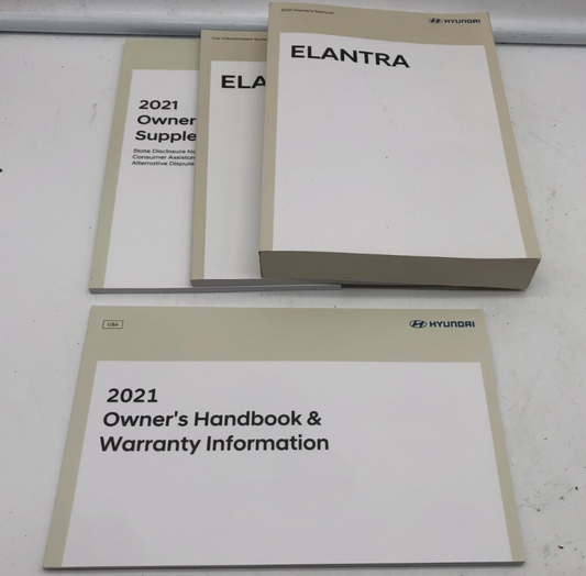 2021 Hyundai Elantra Owners Manual Set OEM R01B12024