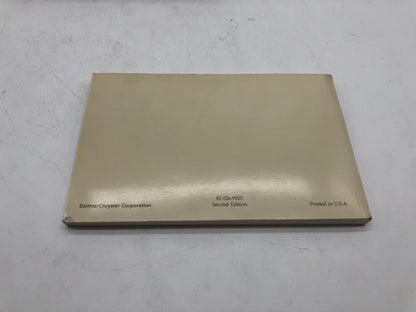 1999 Chrysler Concorde Owners Manual OEM A01B38008