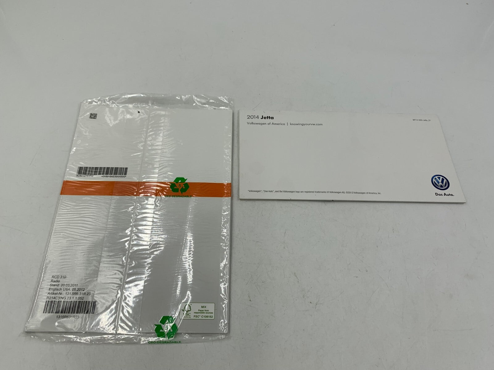 2014 Volkswagen Jetta GLI Owners Manual Set OEM E03B26098