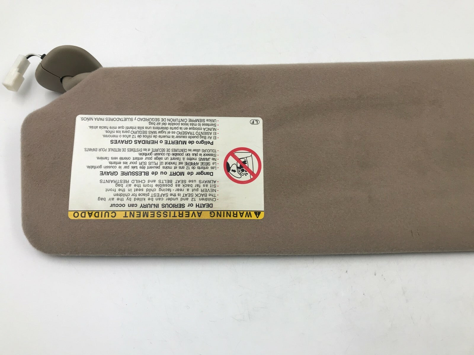 2004 Toyota Sienna Passenger Sun Visor Tan Illumination OEM E02B58004