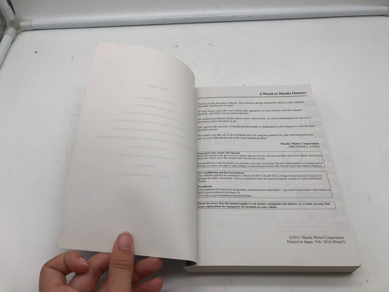 2014 Mazda CX-9 CX9 Owners Manual Set with Case OEM A02B01032