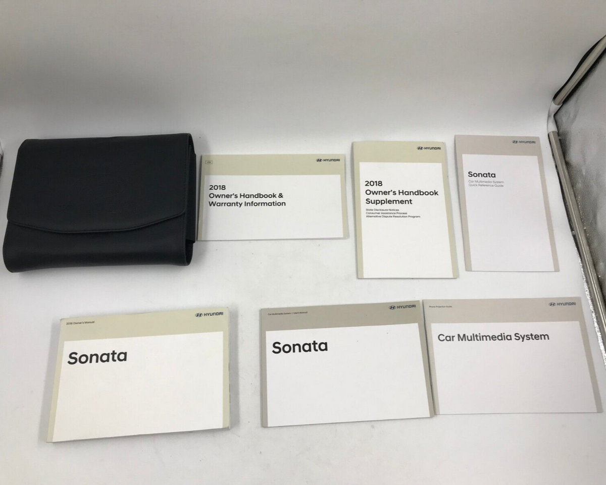 2018 Hyundai Sonata Owners Manual Set with Case OEM B01B13031