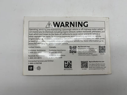 2021 Chevrolet Spark Owners Manual Set OEM B03B19007