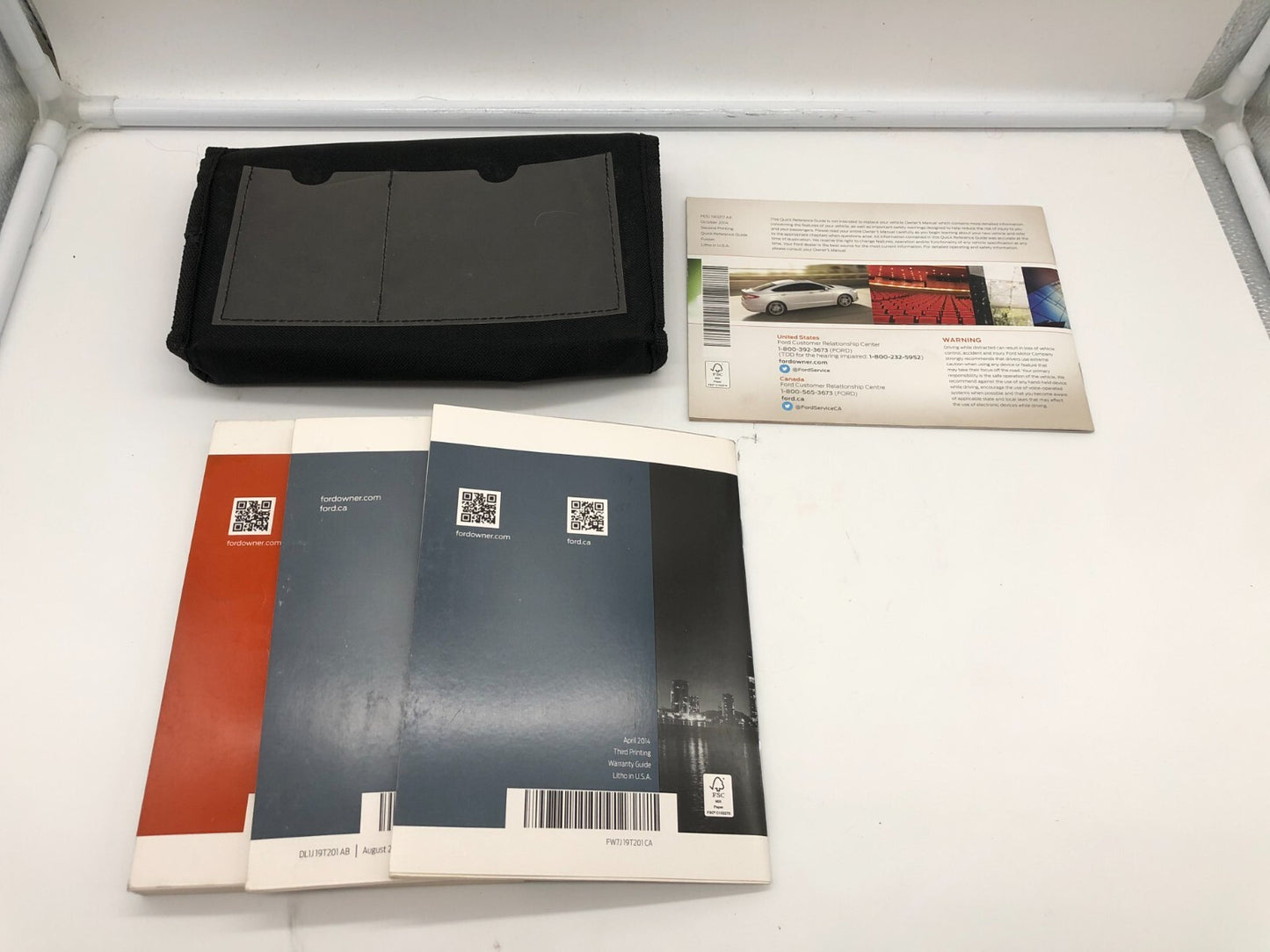 2015 Ford Fusion Owners Manual Set with Case OEM A02B50001