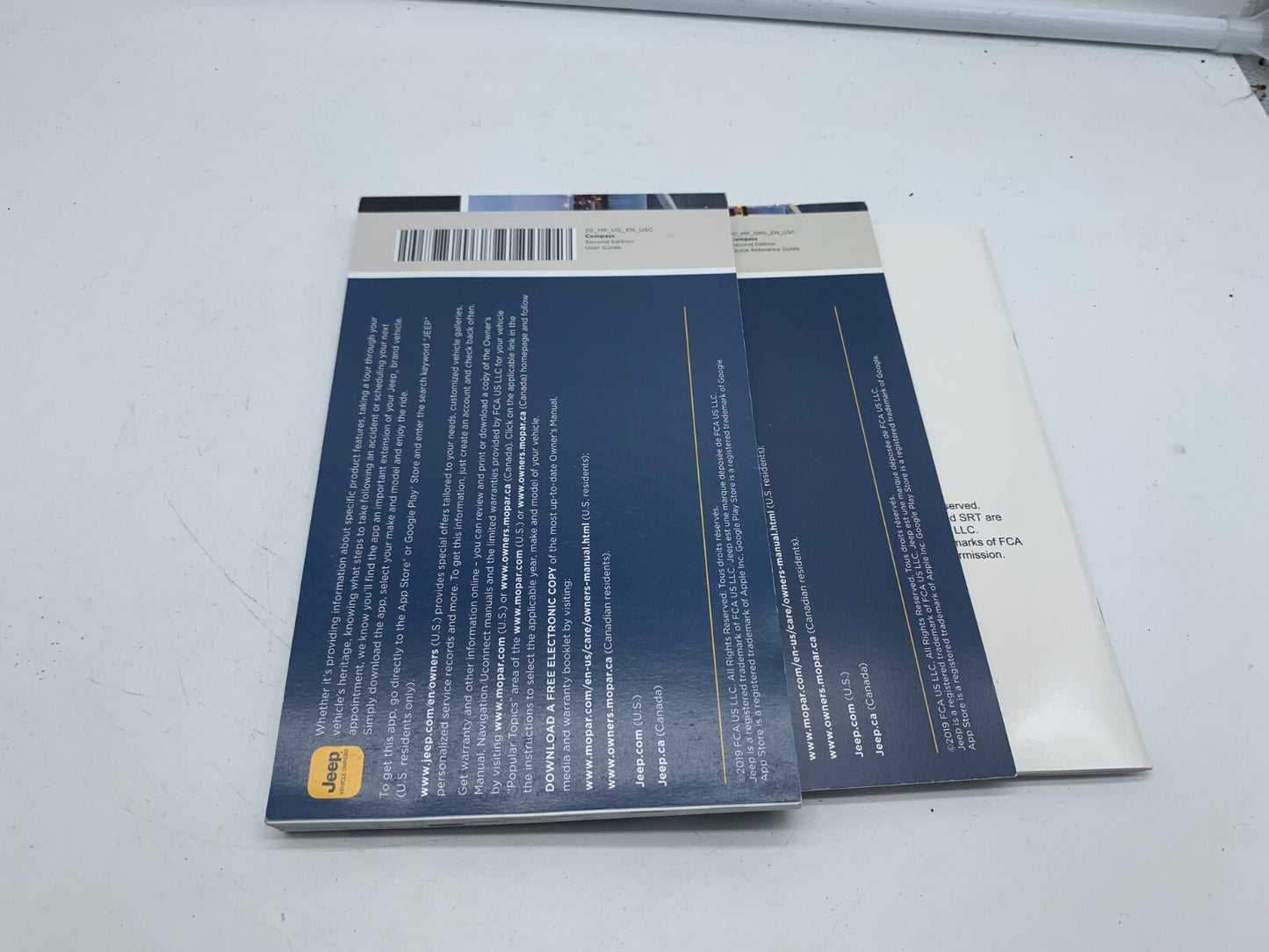 2020 Jeep Compass Owners Manual Set with Case OEM A02B21041