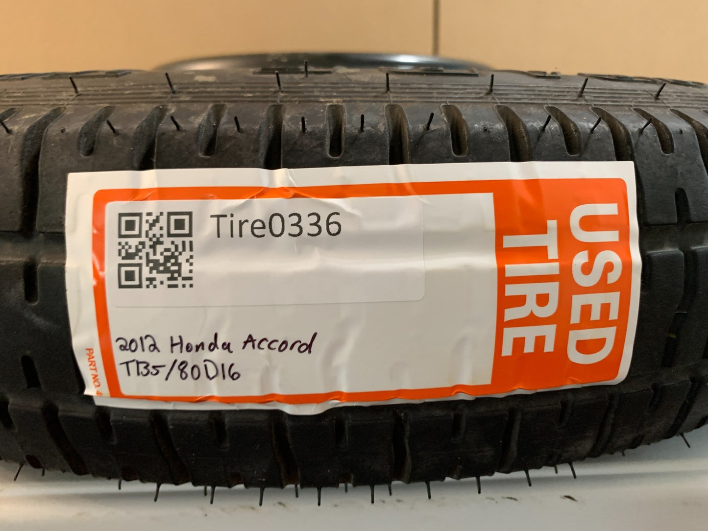 2008-2012 Honda Accord 16" Spare Tire Wheel Compact Donut T135/80D16 OEM