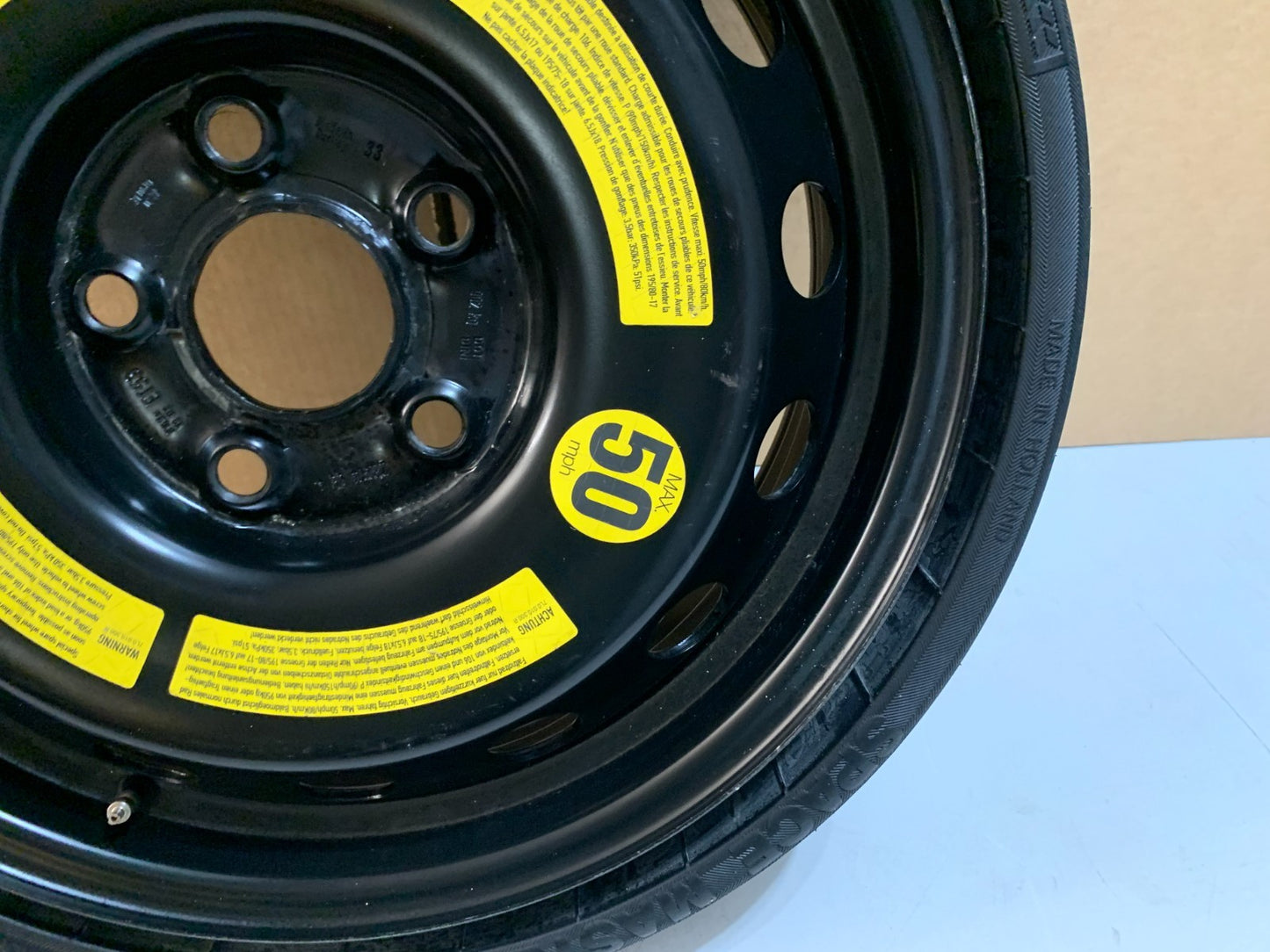 2008-2011 Porsche Cayenne 18" Spare Tire Compact Donut T195/75-18 Vredestein OEM