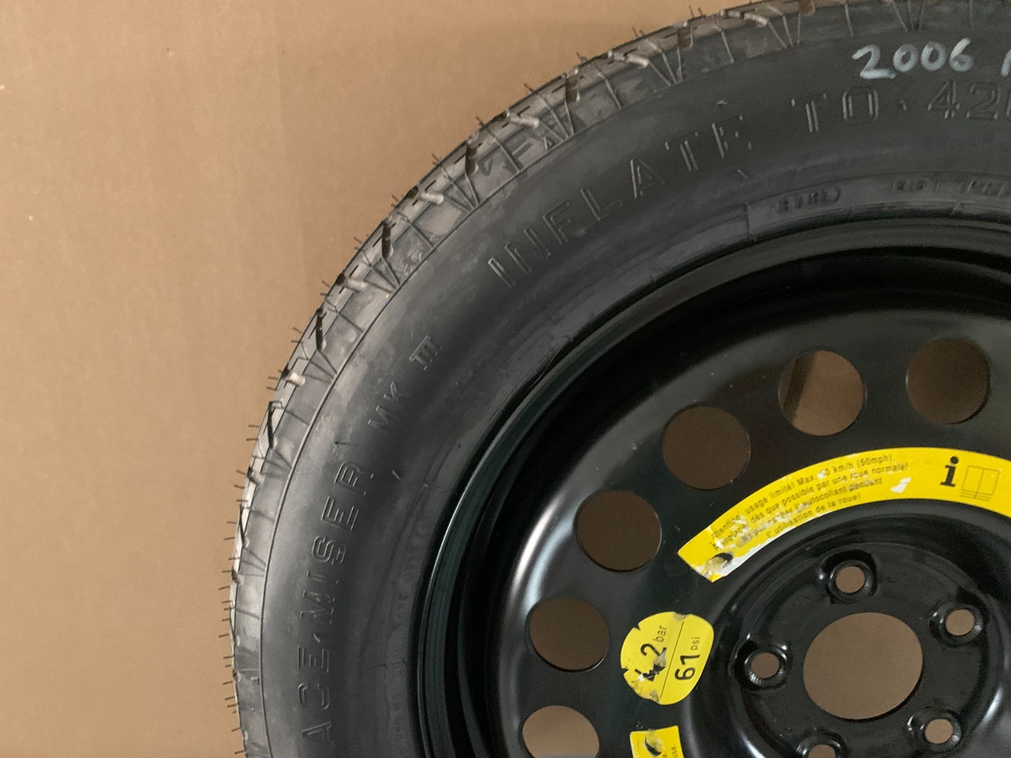 2006-2015 Mercedes M-Class 18" Spare Tire Wheel Compact Donut T155/90D18