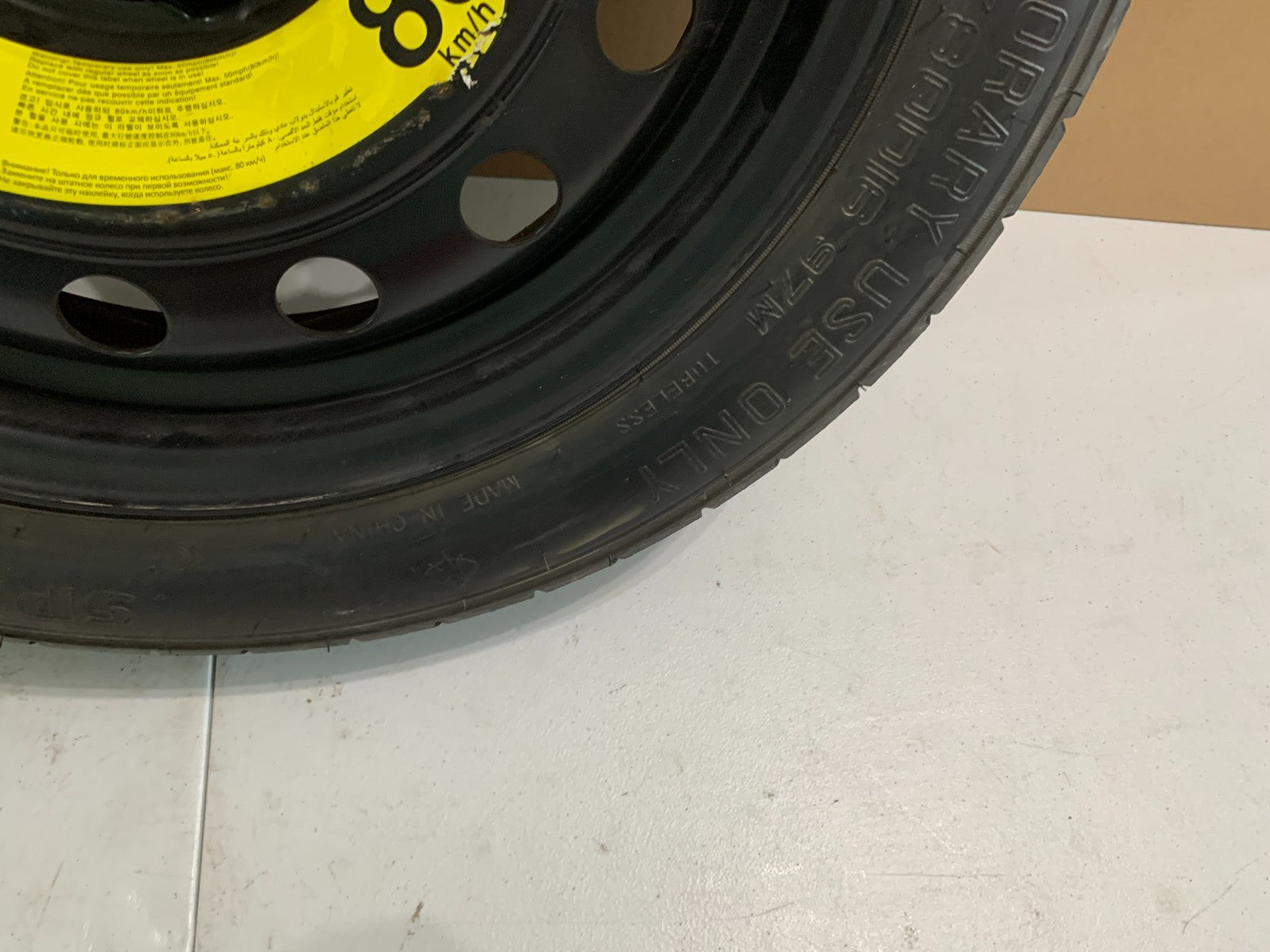 2014-2025 Kia Soul Spare Tire 16" Compact Donut T125/80D16