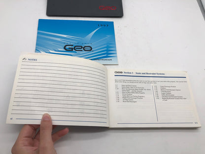 1997 Geo Prizm Owners Manual Set with Case OEM R01B46005