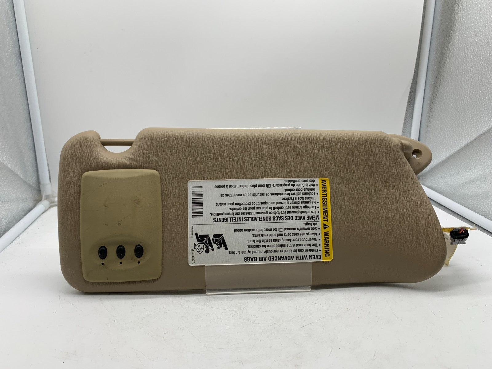 2004-2009 Cadillac SRX Driver Sun Visor Illuminated Brown OEM A04B01003