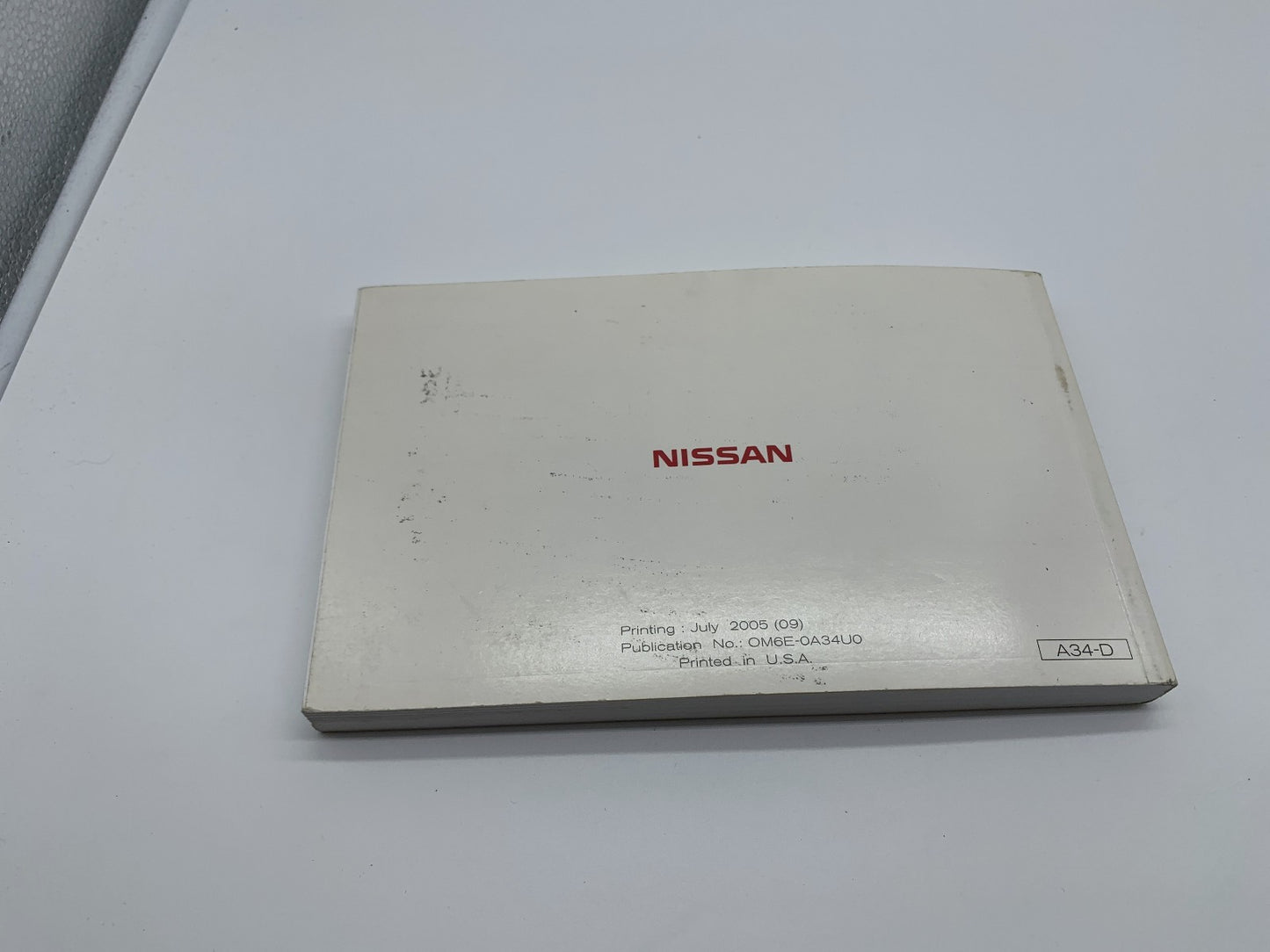 2006 Nissan Maxima Owners Manual OEM R01B02016