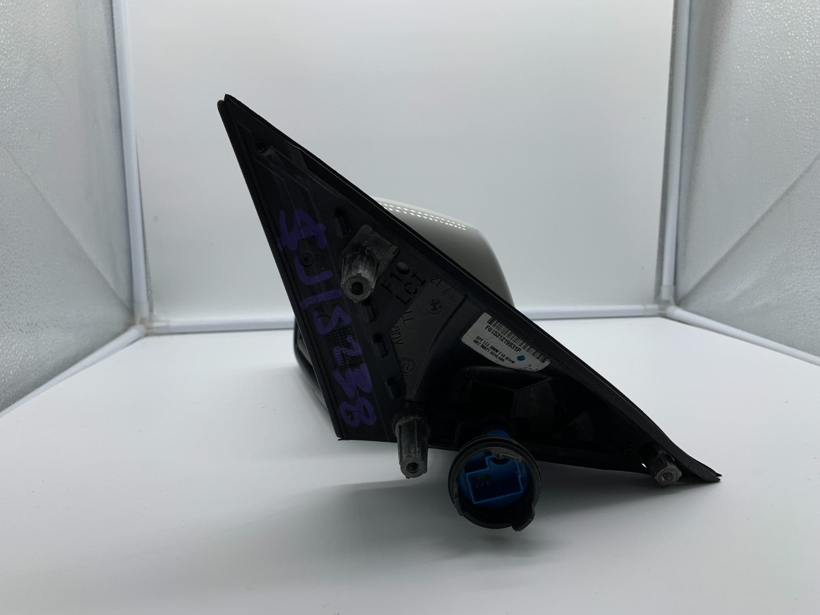 2012-2013 BMW 528i Driver Side View Power Door Mirror White OEM B03B36001