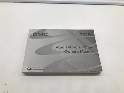 2020 GMC Acadia Owners Manual OEM R01B09011