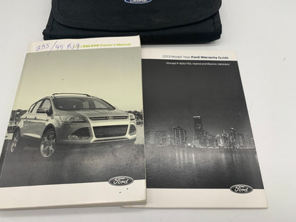 2013 Ford Escape Owners Manual Set with Case OEM A02B50021