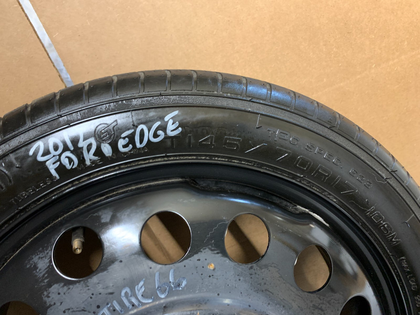 2007-2014 Ford Edge Spare Tire 17" Wheel Compact Donut T145/70R17