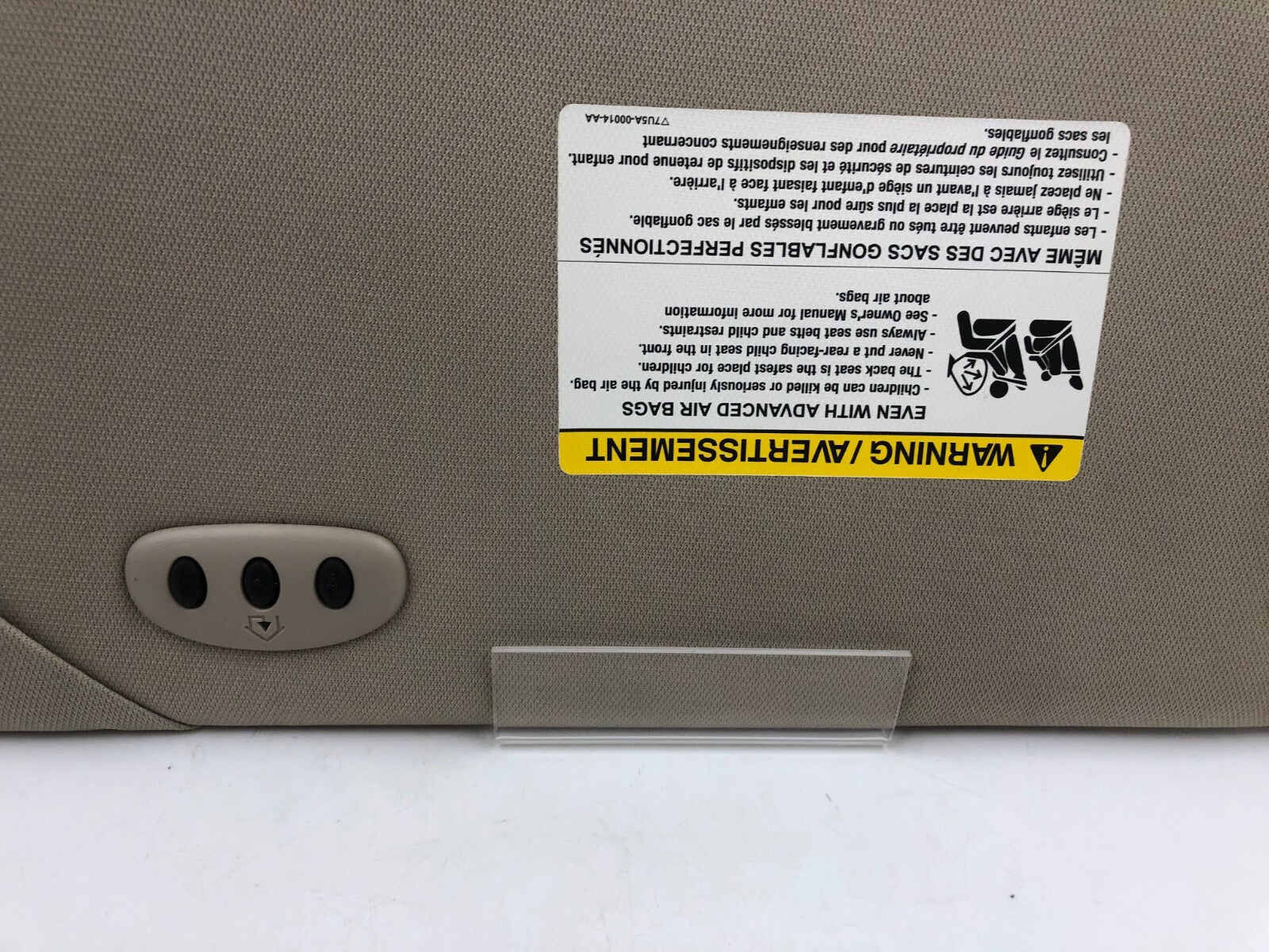 2009-2012 Ford Flex Driver Sun Visor Beige Illuminated OEM C04B19056
