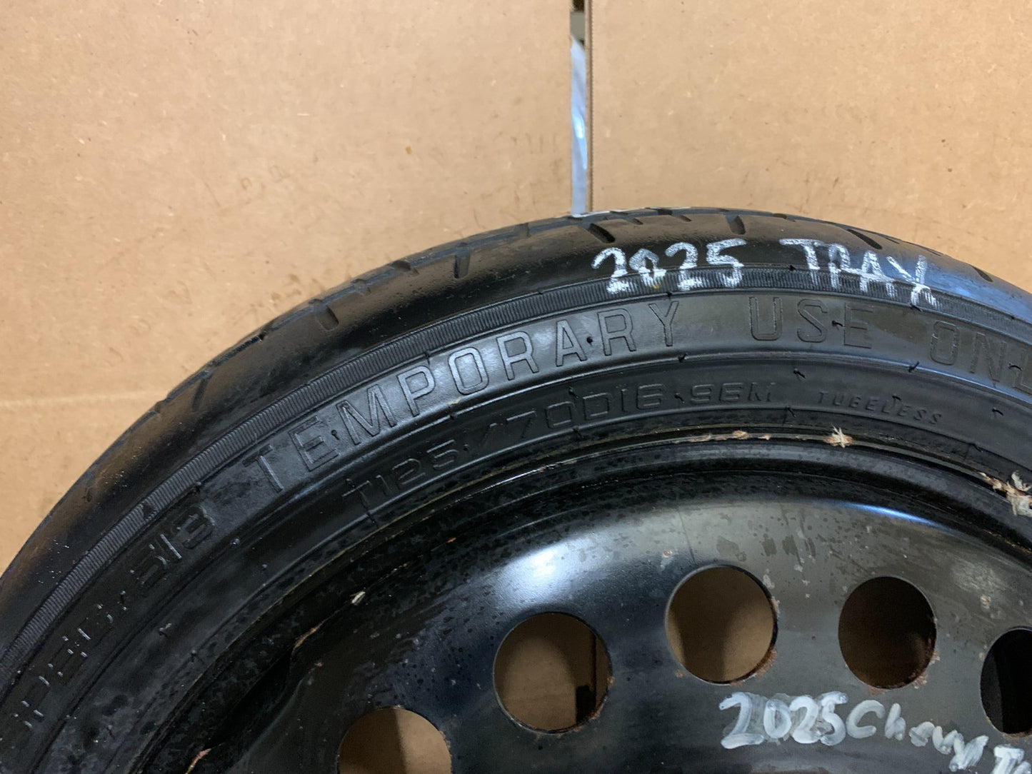 2024-2025 Chevrolet Trax 16" Spare Tire Wheel Compact Donut T125/70D16 96M