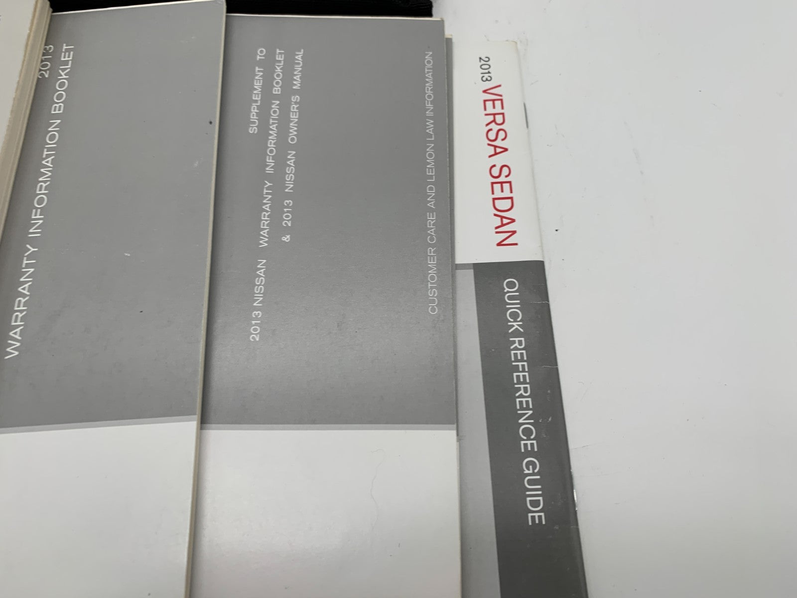 2013 Nissan Versa Sedan Owners Manual Set with Case OEM