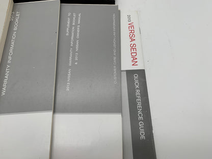 2013 Nissan Versa Sedan Owners Manual Set with Case OEM
