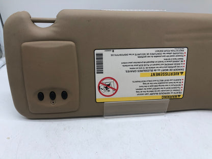 2004-2009 Cadillac SRX Driver Sun Visor Beige Illuminated OEM A01B07002