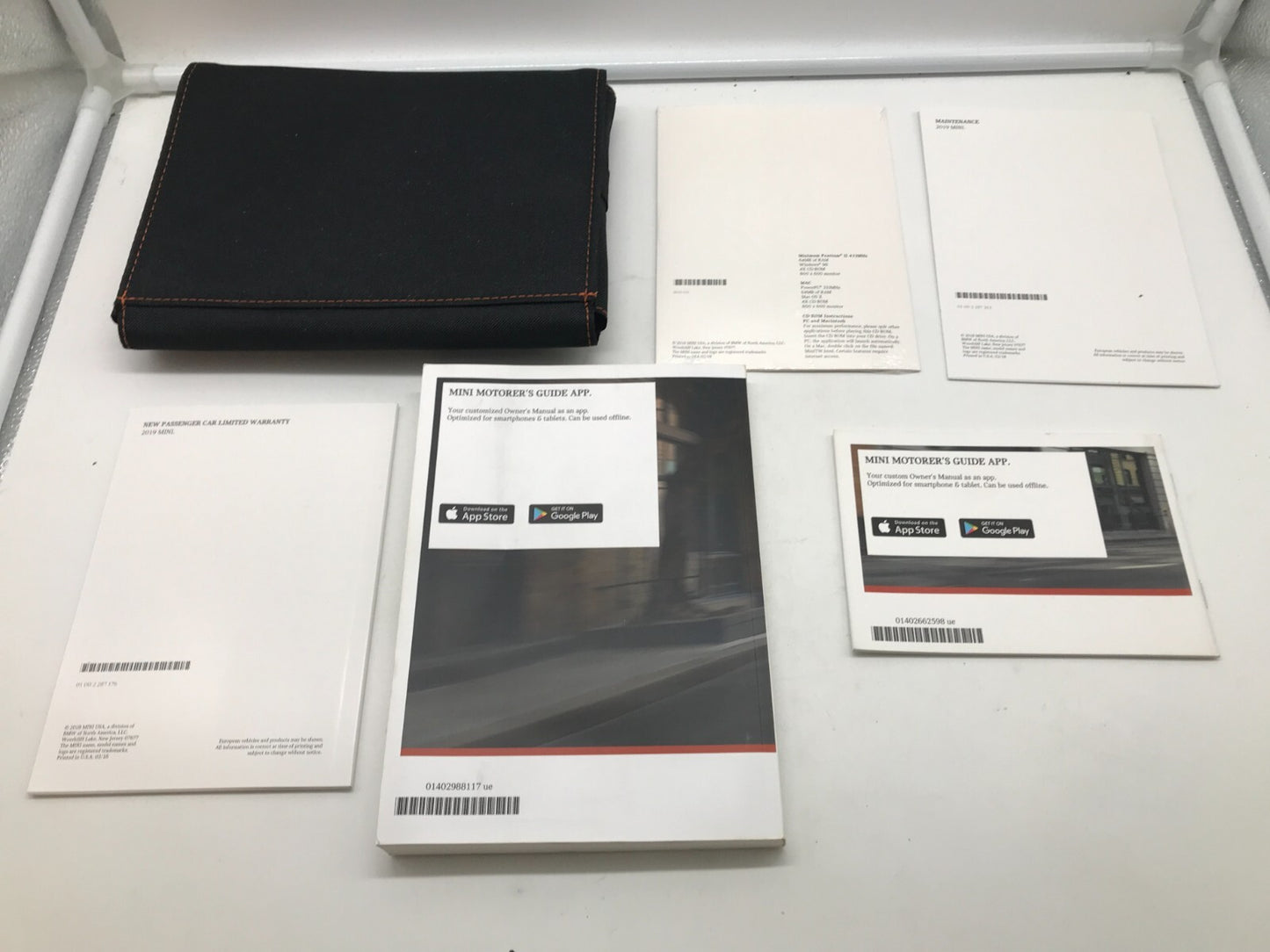 2019 Mini Hardtop 2DR 4DR Owners Manual Set with Case OEM D01B56053