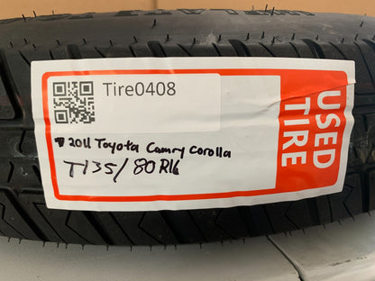 2003-2016 Toyota Corolla Camry 16" Spare Tire Compact Donut T135/80R16 OEM