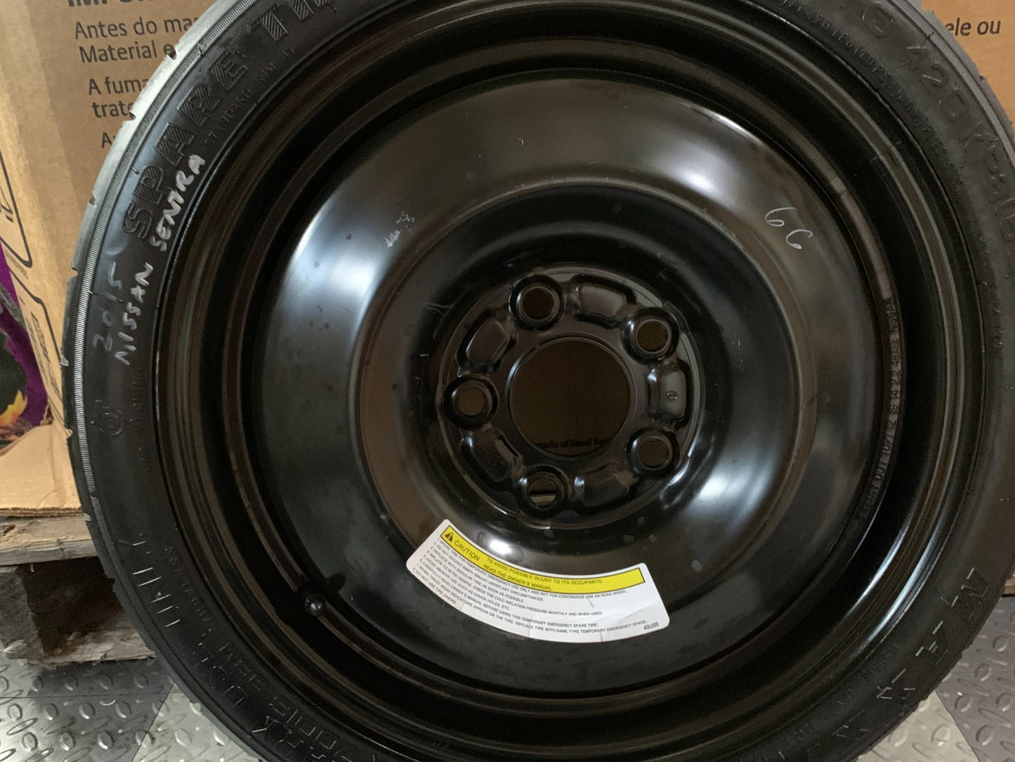 2015-2019 Nissan Sentra 16" Spare Tire Wheel Compact Donut T125/70D16