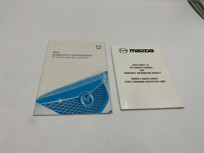 2006 Mazda 3 Owners Manual Set OEM E01B12003
