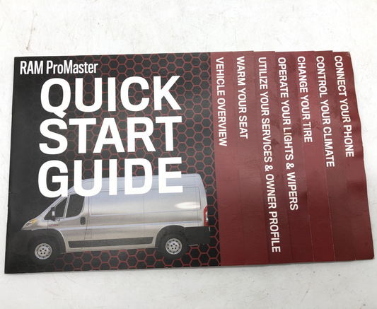 2021 Ram ProMaster 3500 Quick Start Guide OEM A01B16005