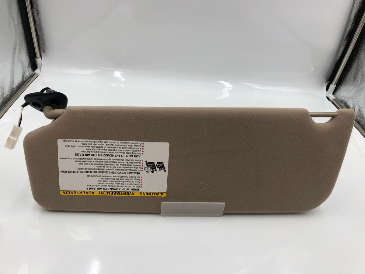 2005-2010 Toyota Sienna Passenger Sun Visor Tan Illuminated OEM D02B65001
