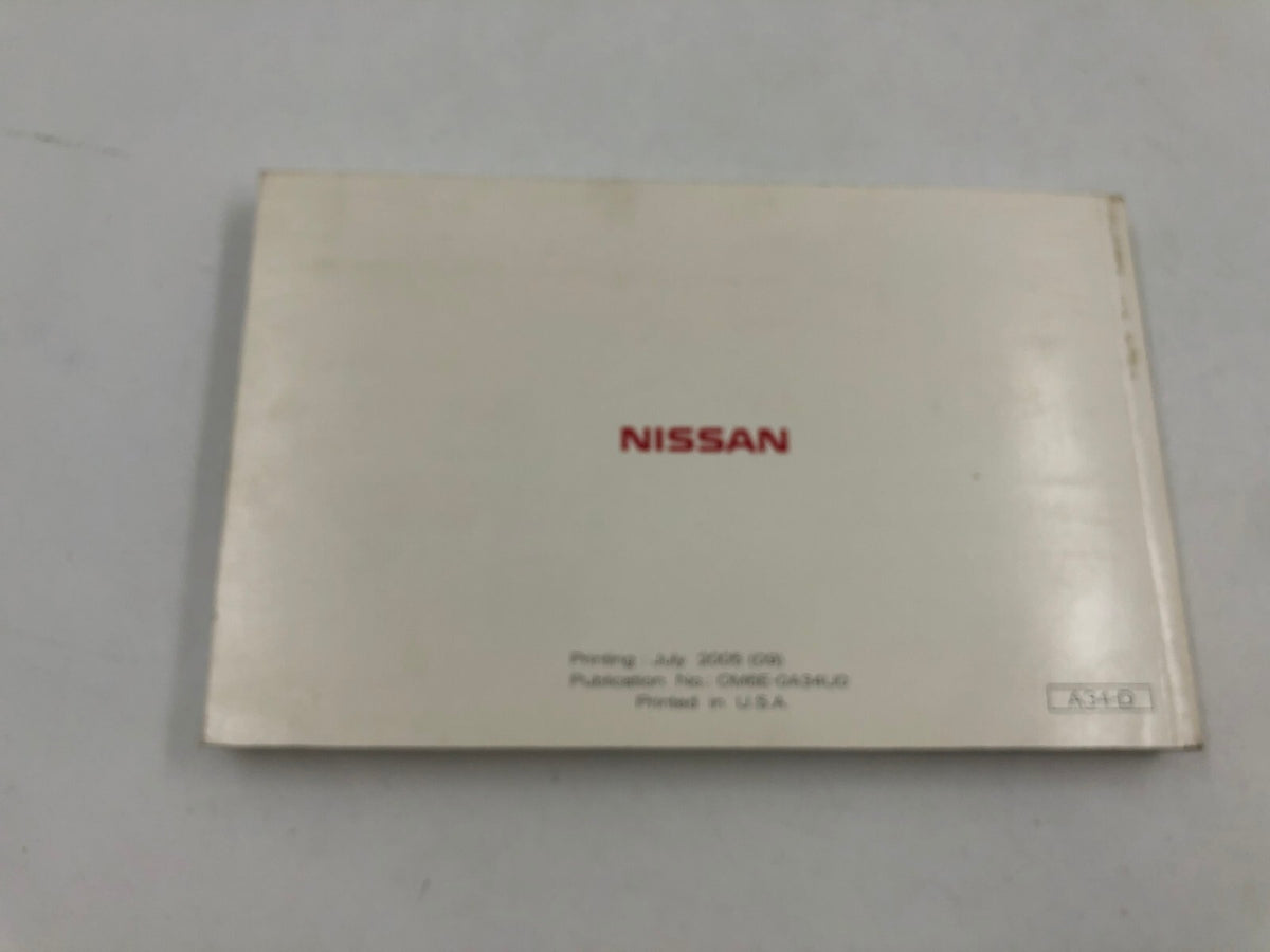2006 Nissan Maxima Owners Manual OEM C02B10017