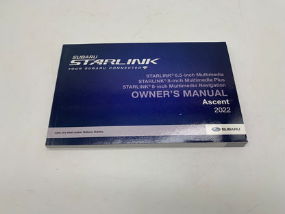 2022 Subaru Ascent Owners Manual Set with Case OEM R01B12043