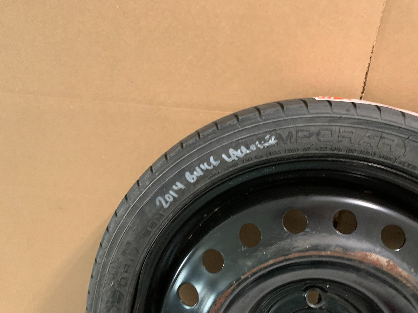 2010-2016 Buick Lacrosse Impala 17" Spare Tire Compact Donut T125/70R17 OEM