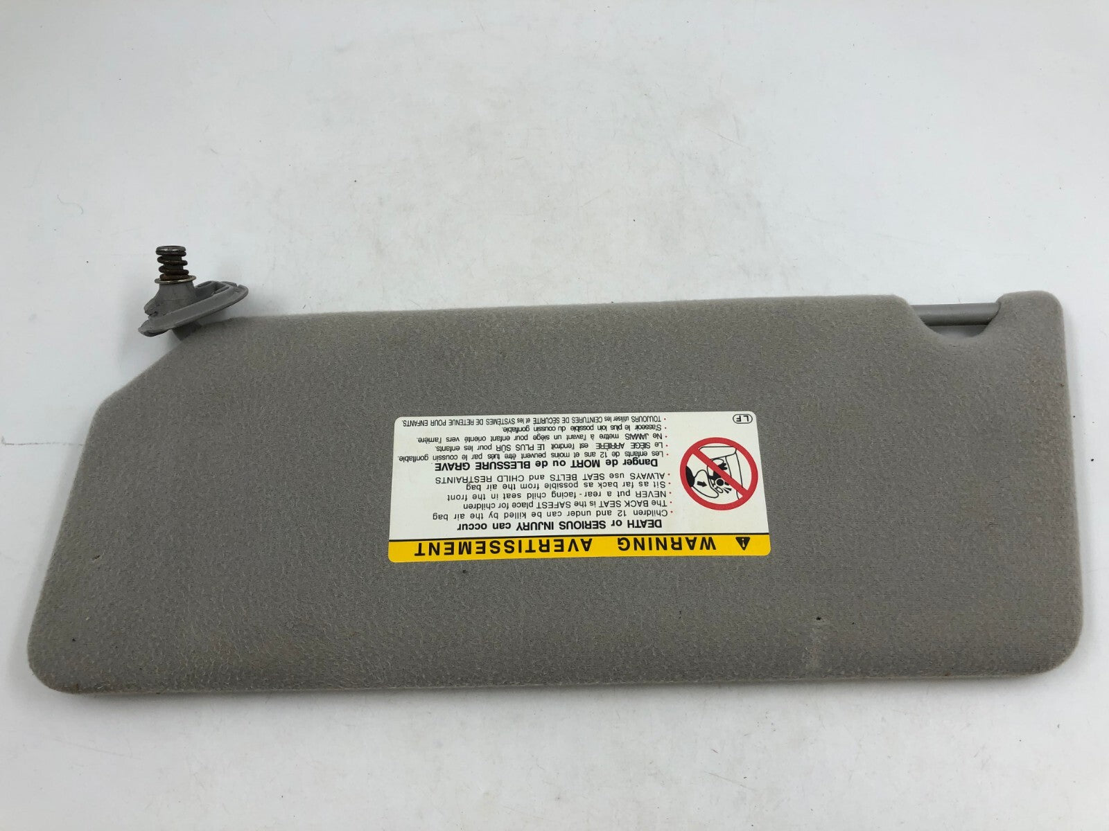 2002-2004 Toyota Camry Passenger Sun Visor Gray OEM C03B02031