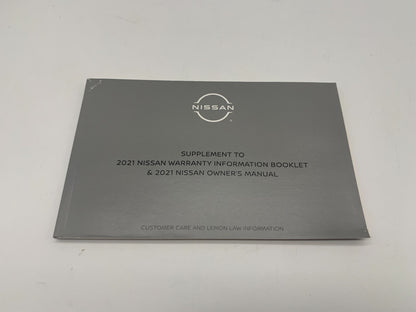 2021 Nissan Altima Owners Manual Set with Case OEM R01B05030