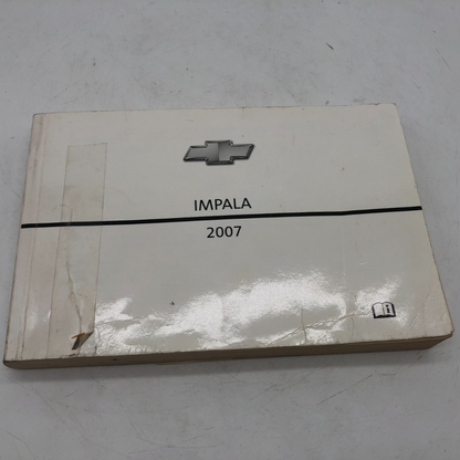 2007 Chevrolet Impala Owners Manual OEM A01B24014