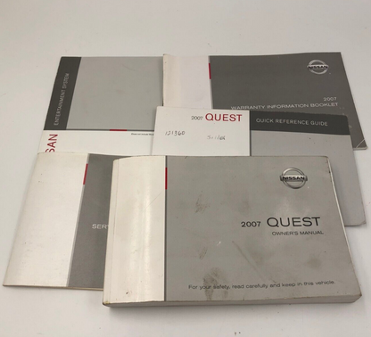 2007 Nissan Quest Owners Manual Set OEM C01B47027